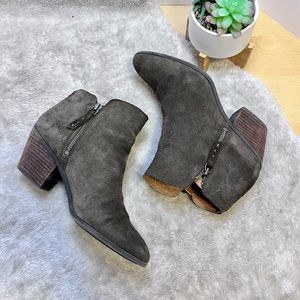 *FRYE & CO | Holly Suede Ankle Boots Olive/Brown Size 8.5